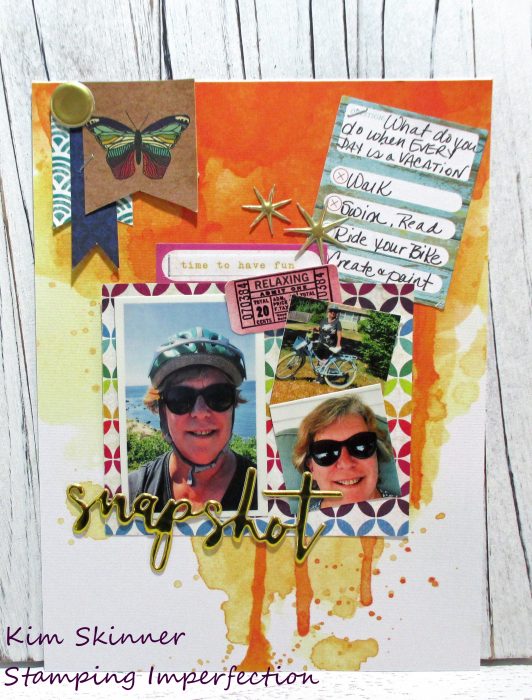 Challenge yourself august scrapbook vacation layout