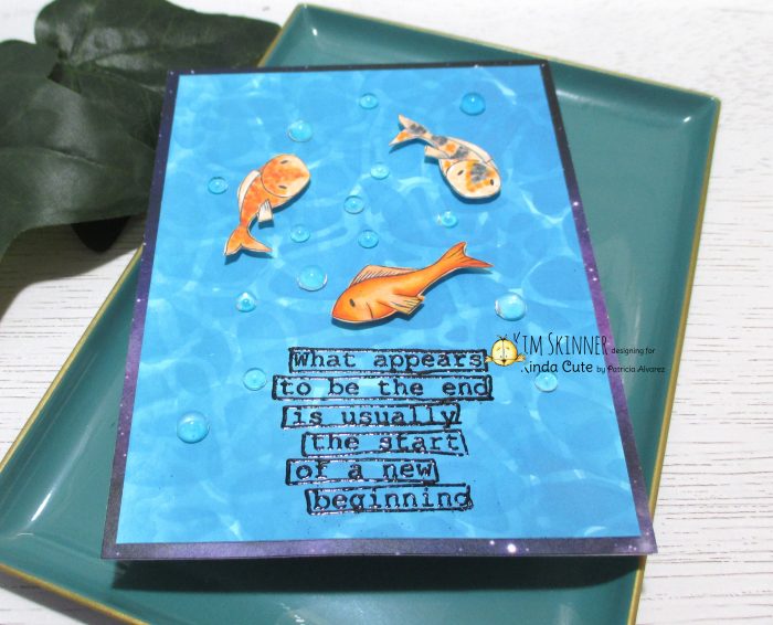 Creating fish is a pool scene cards
