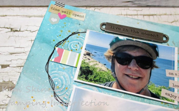 Create a quick and easy mixed media background for a scrapbook layout