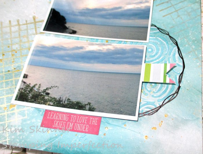 Create a quick and easy mixed media scrapbook layout with distress inks