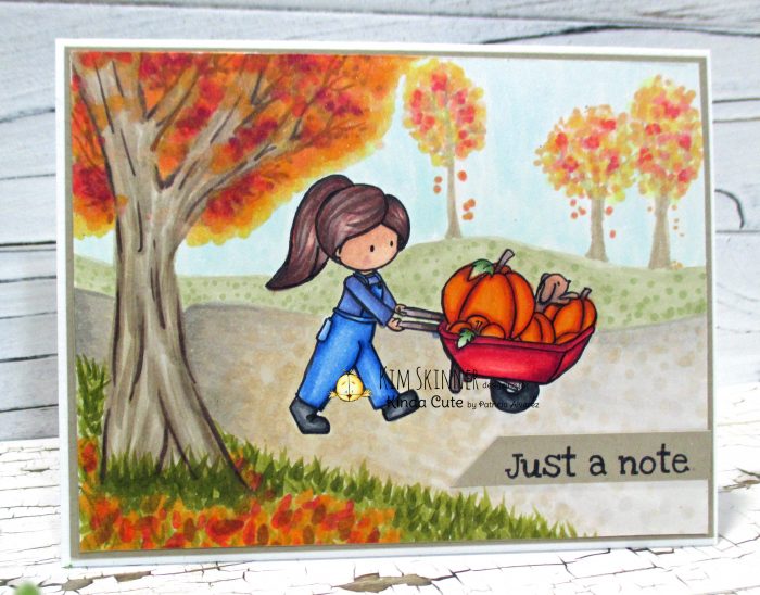 Create a Fall Card with digital images and Copic Markers