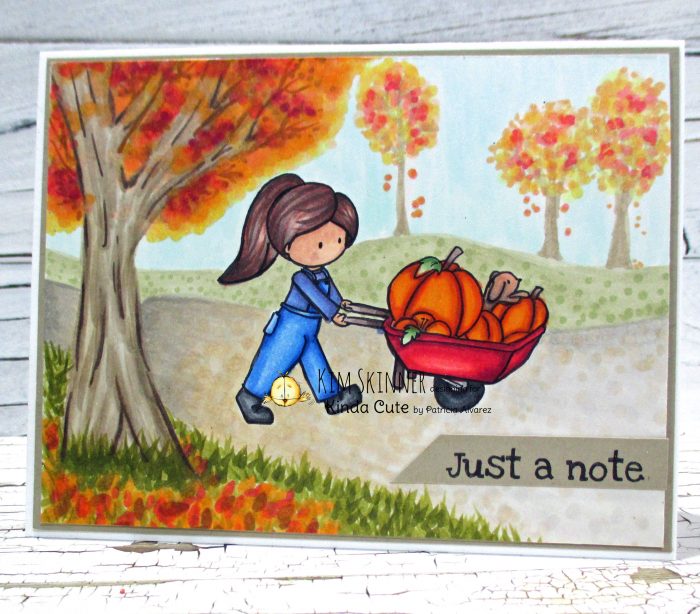 Create a Fall Card with digital images and Copic Markers