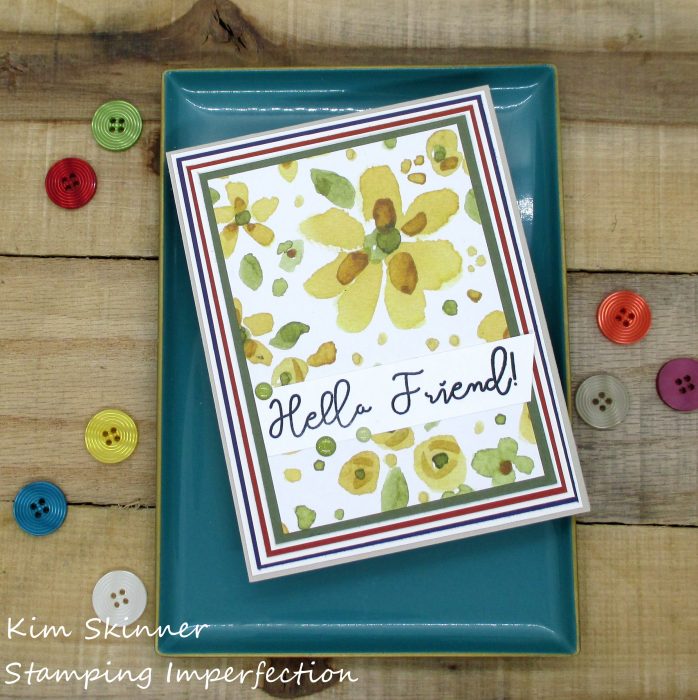 using up your patterned paper for a quick and easy card