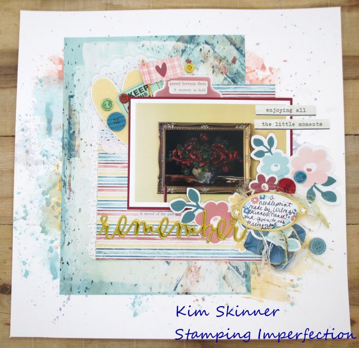 Using digital products on traditional scrapbook layouts