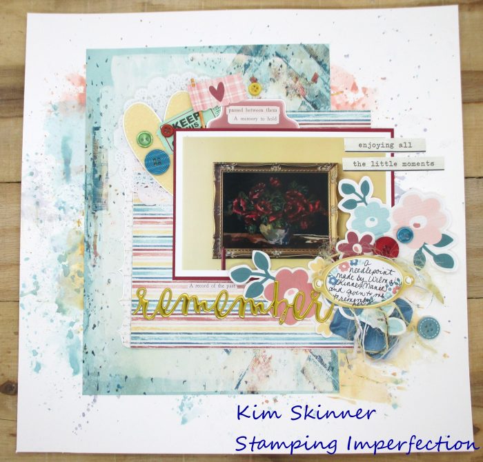 Using digital products on traditional scrapbook layouts