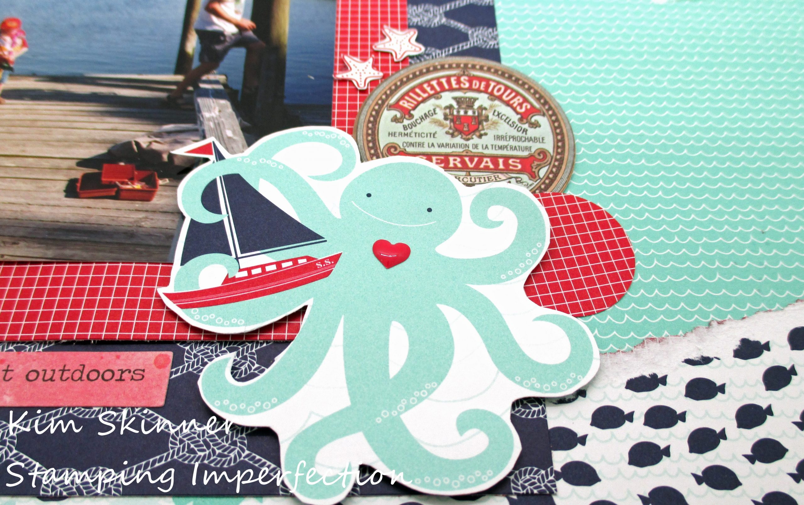 Gone Fishing Scrapbook Layout! – Stamping Imperfection