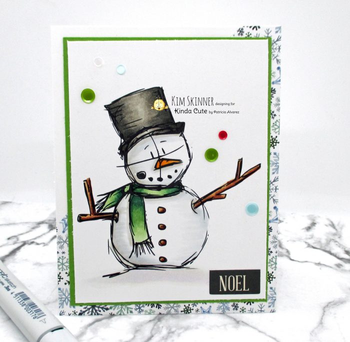 Quick card using a snowman digital image from kinda cute by patricia