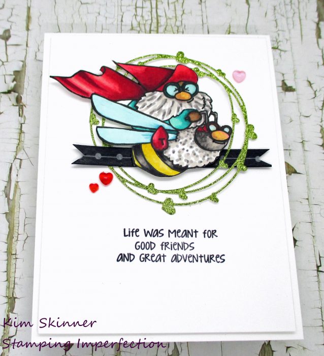 Christmas Card with Stamping Bella Flying Gnome