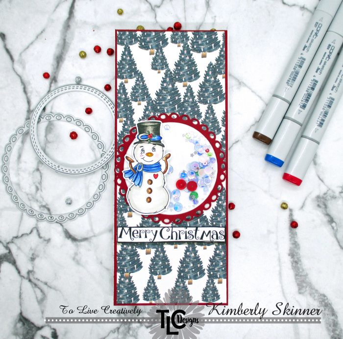 Snowman slimline with TLC Designs products
