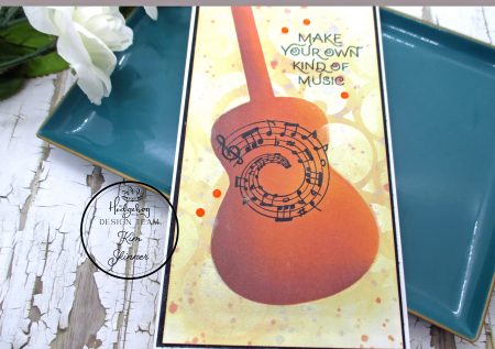 Stencil and Mixed Media techniques for slimline cards