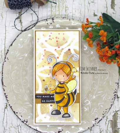Bee Girl Mini Slimline Card