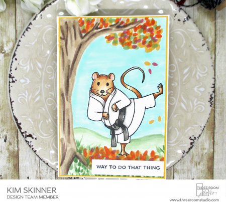 Martial Arts Mouse Fall Card