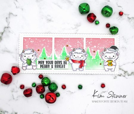 Yeti or Not Slimline Scene Card for Christmas
