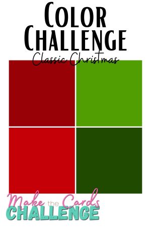 Traditional Christmas Colors card challenge