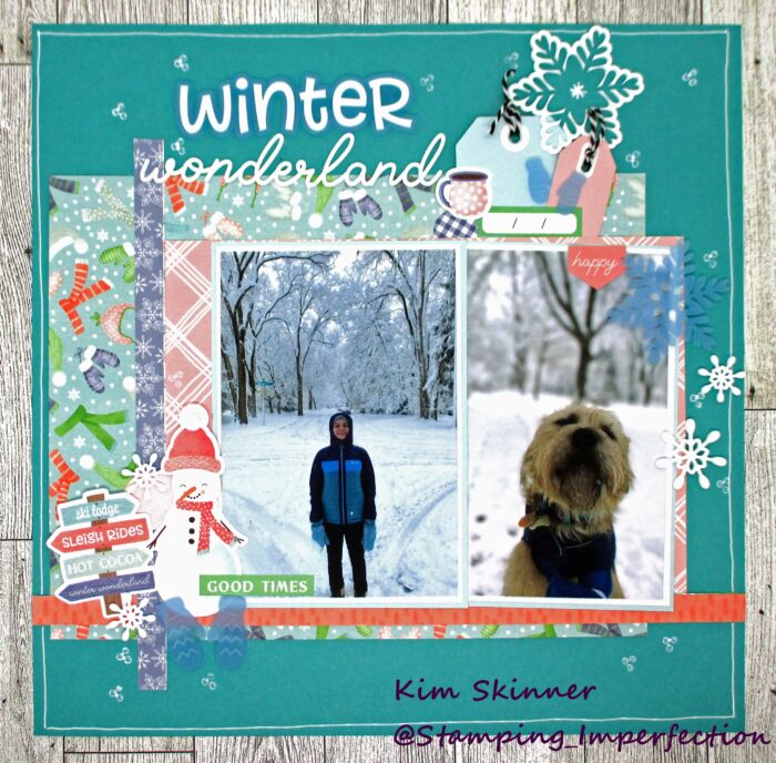 Stamping Imperfection Snowy Day Layout Sketch