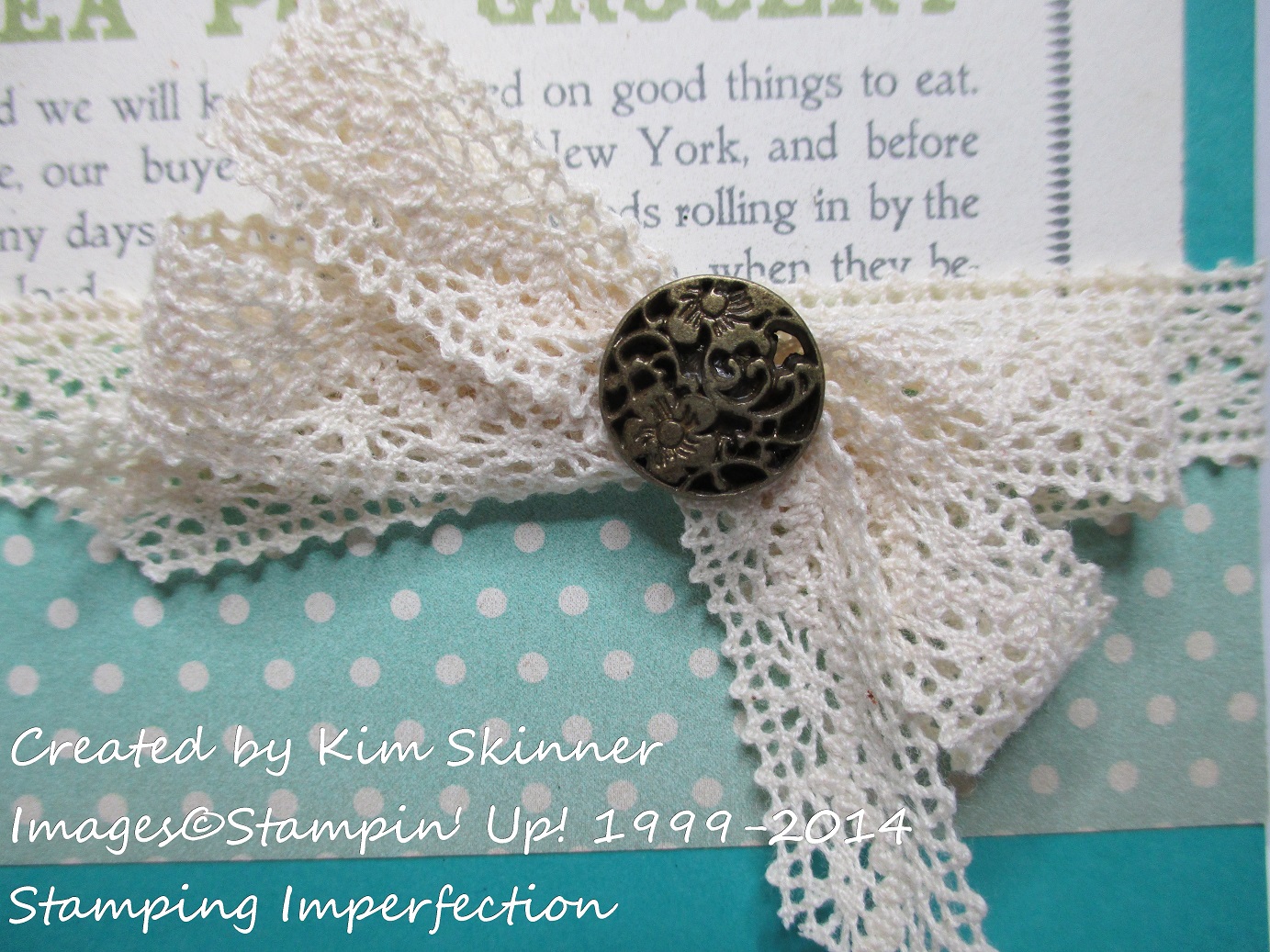 stamping imperfection lace ribbon