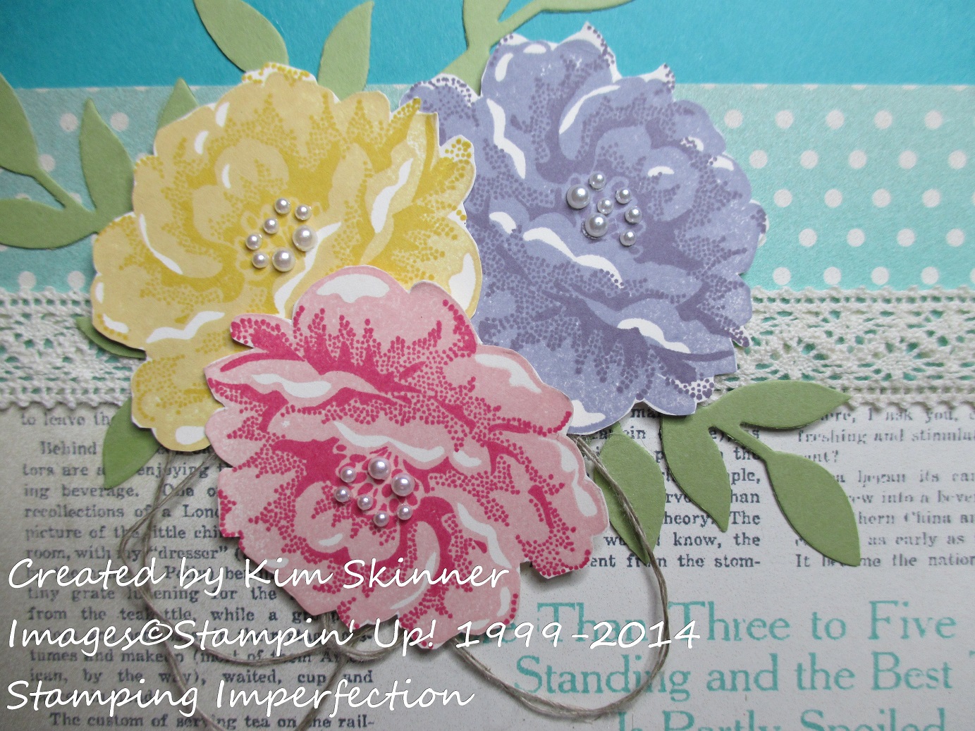stamping imperfection stippled blossoms