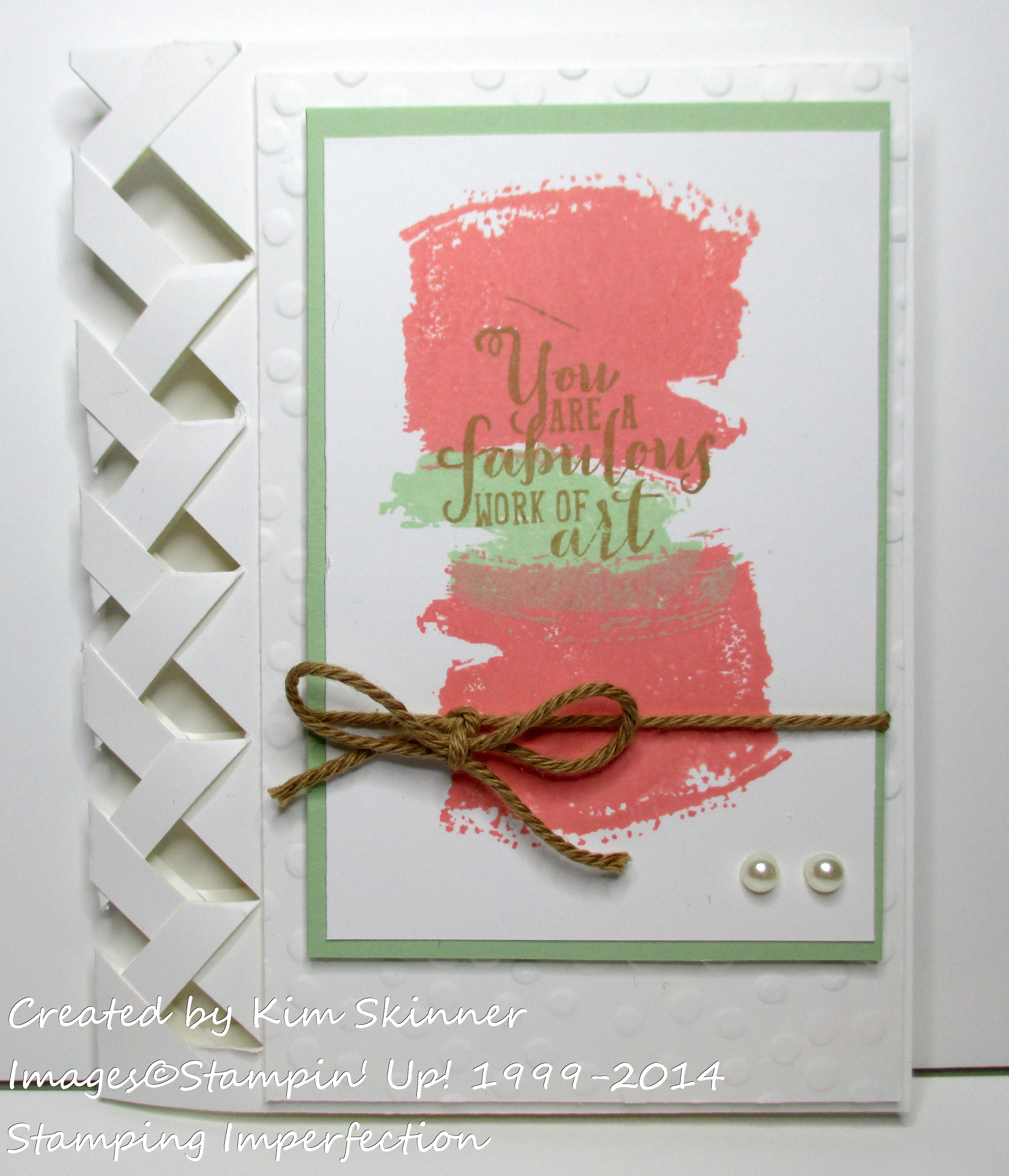 stamping imperfection braided card + template