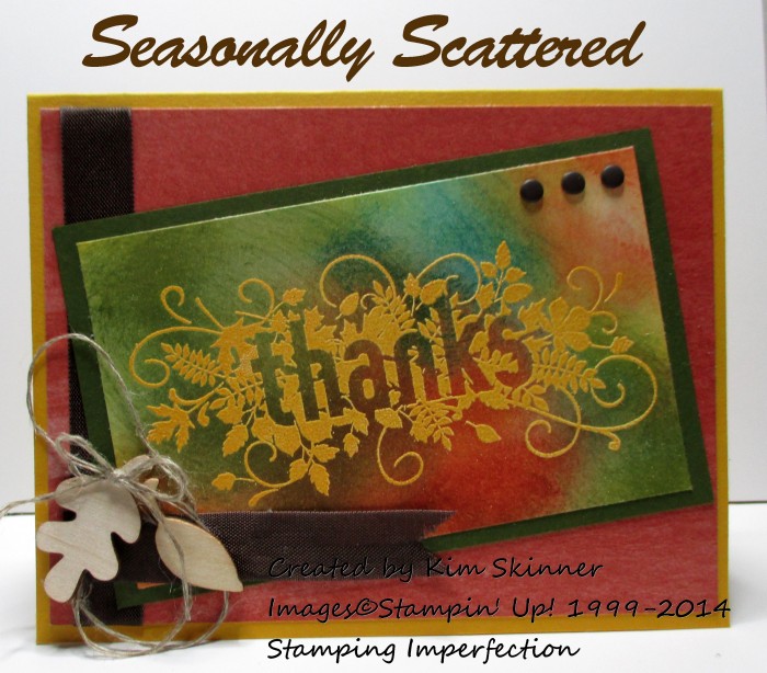 Autumn Inspired Seasonally Scattered Emboss Resist Sponging Technique ...
