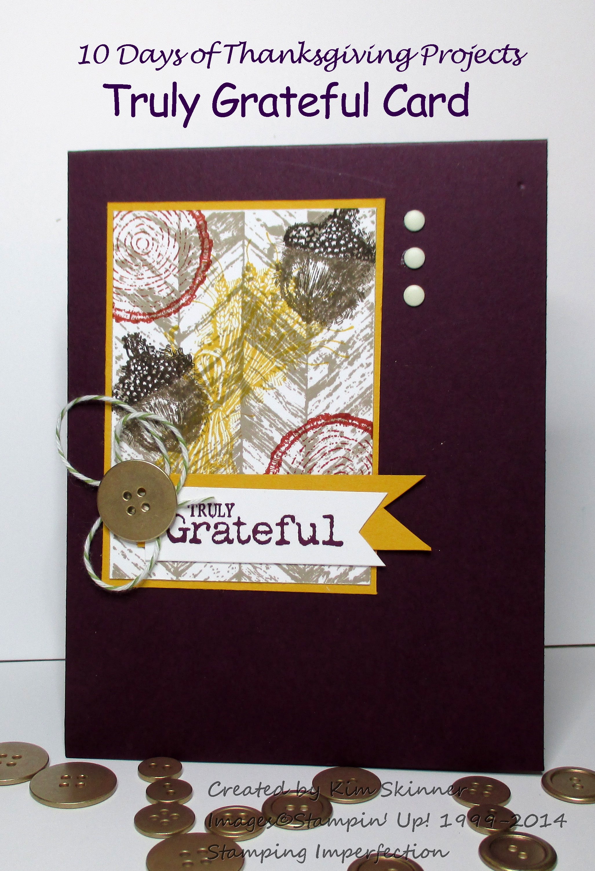 10 Days of Thanksgiving Projects: Truly Grateful Card