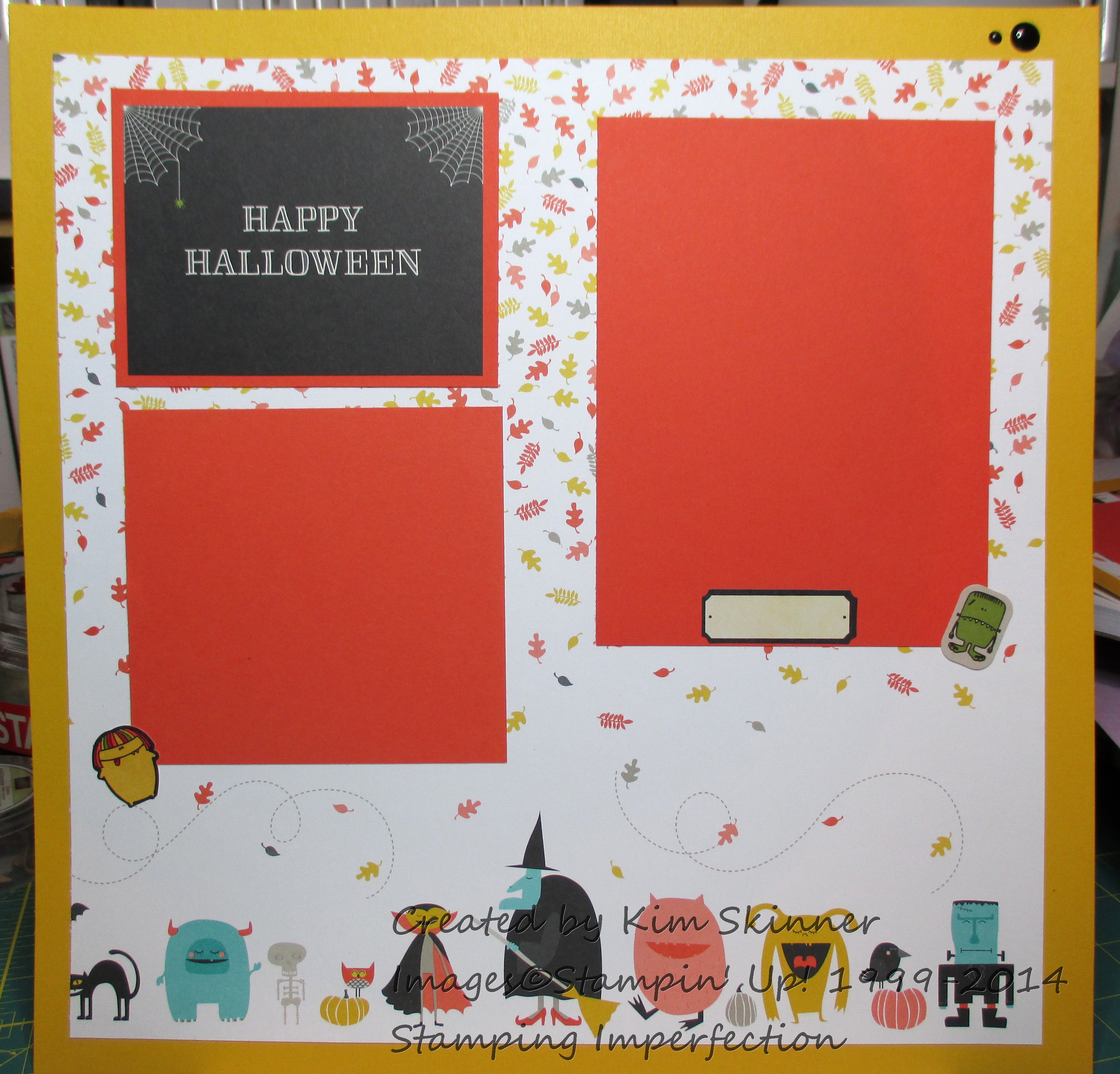 stamping and scrapbooking sunday series halloween layout