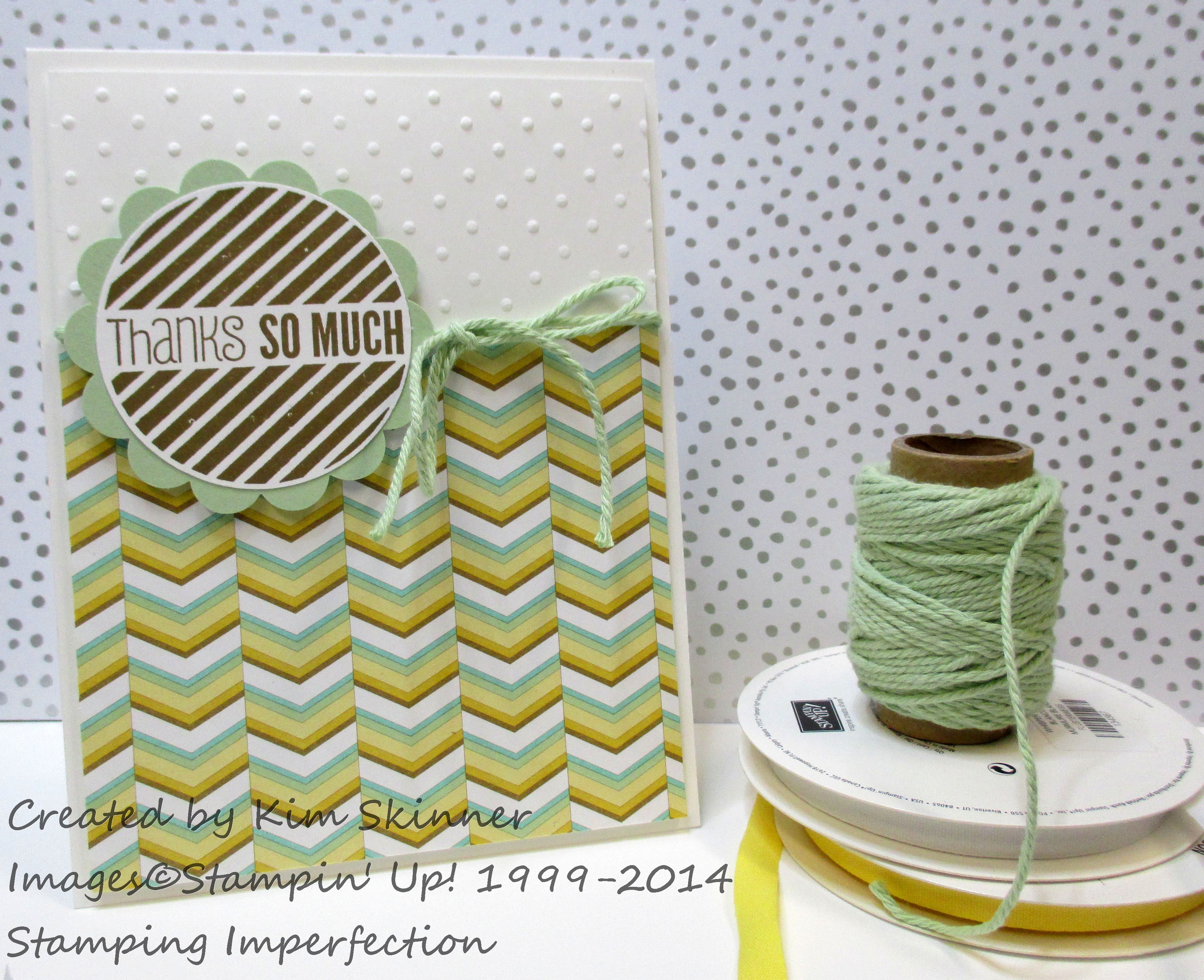 Thank you so much quick card + video and printable card recipe from Stamping Imperfection