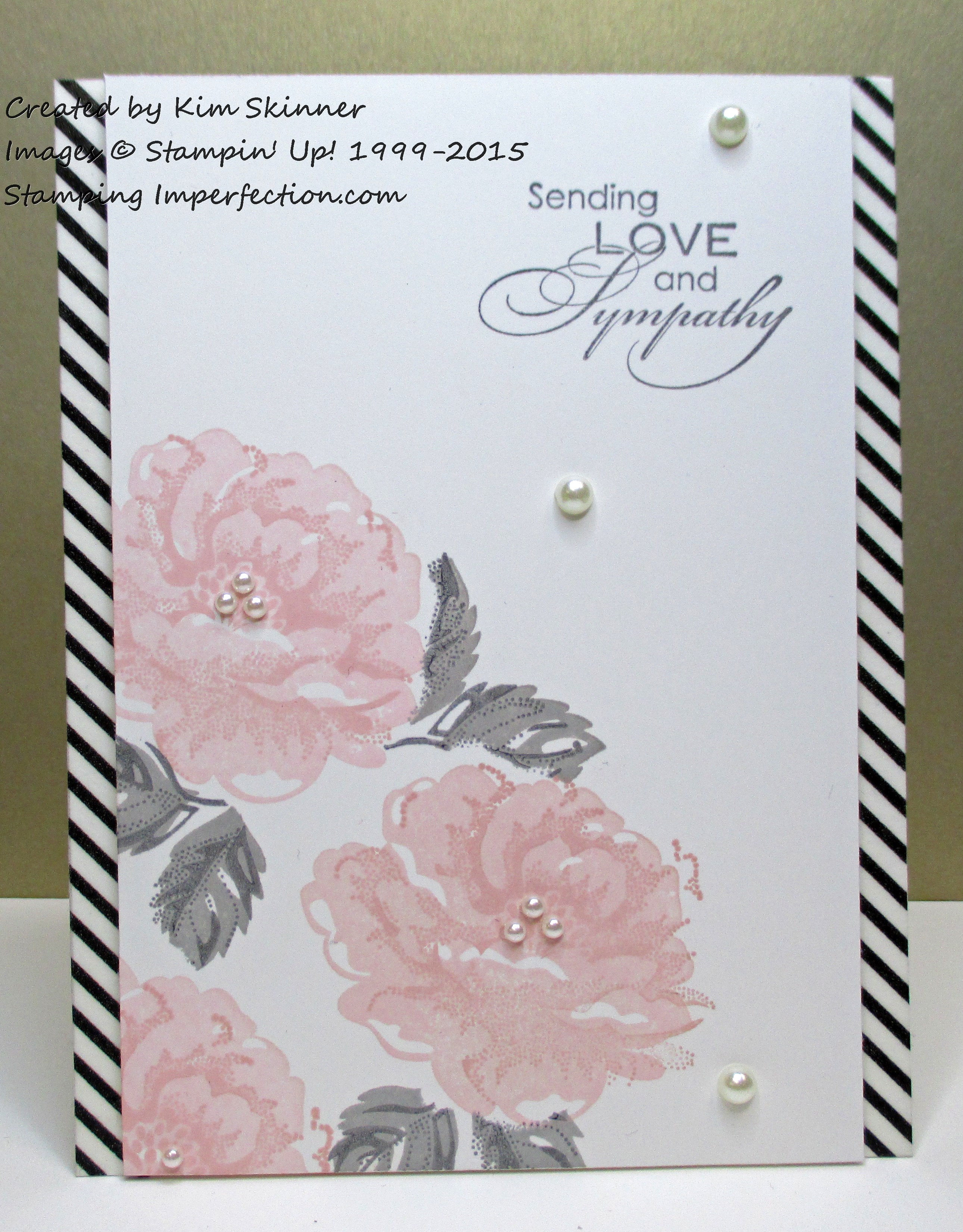 Sending Condolences with a pretty card from Stamping Imperfection