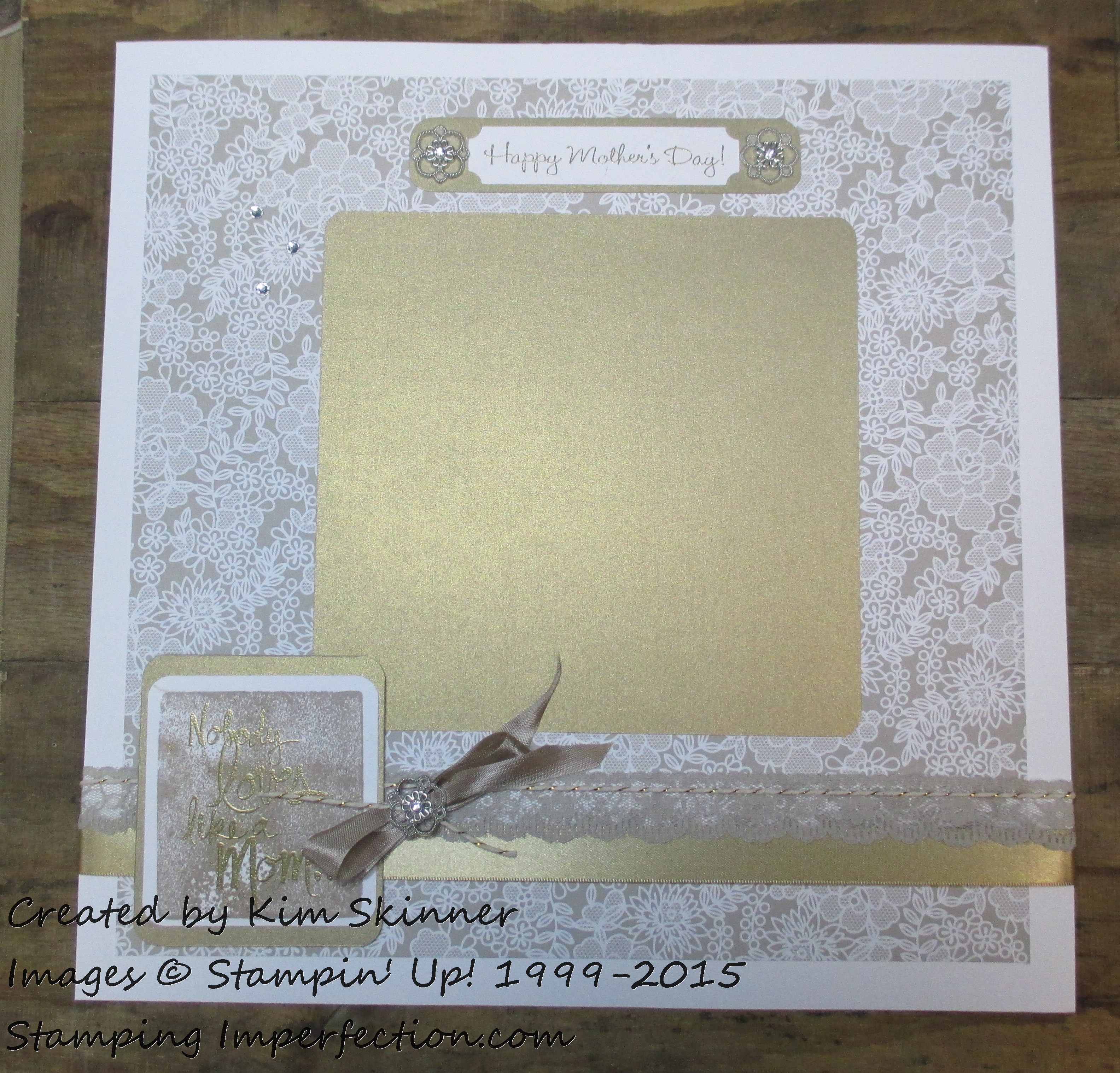 Stamping Imperfection Mother's Day Scrapbook Layout
