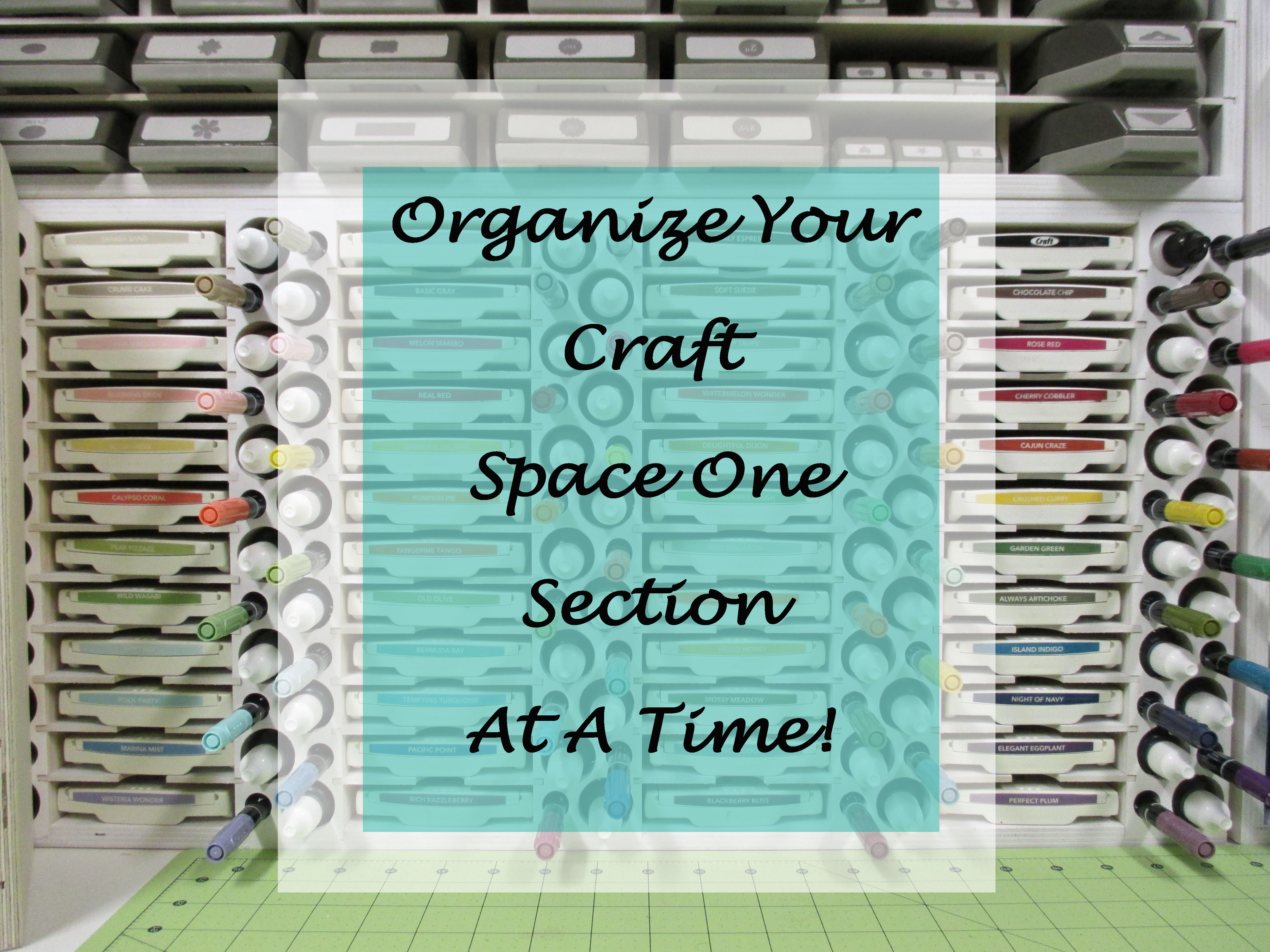 Stamping Imperfection craft room storage