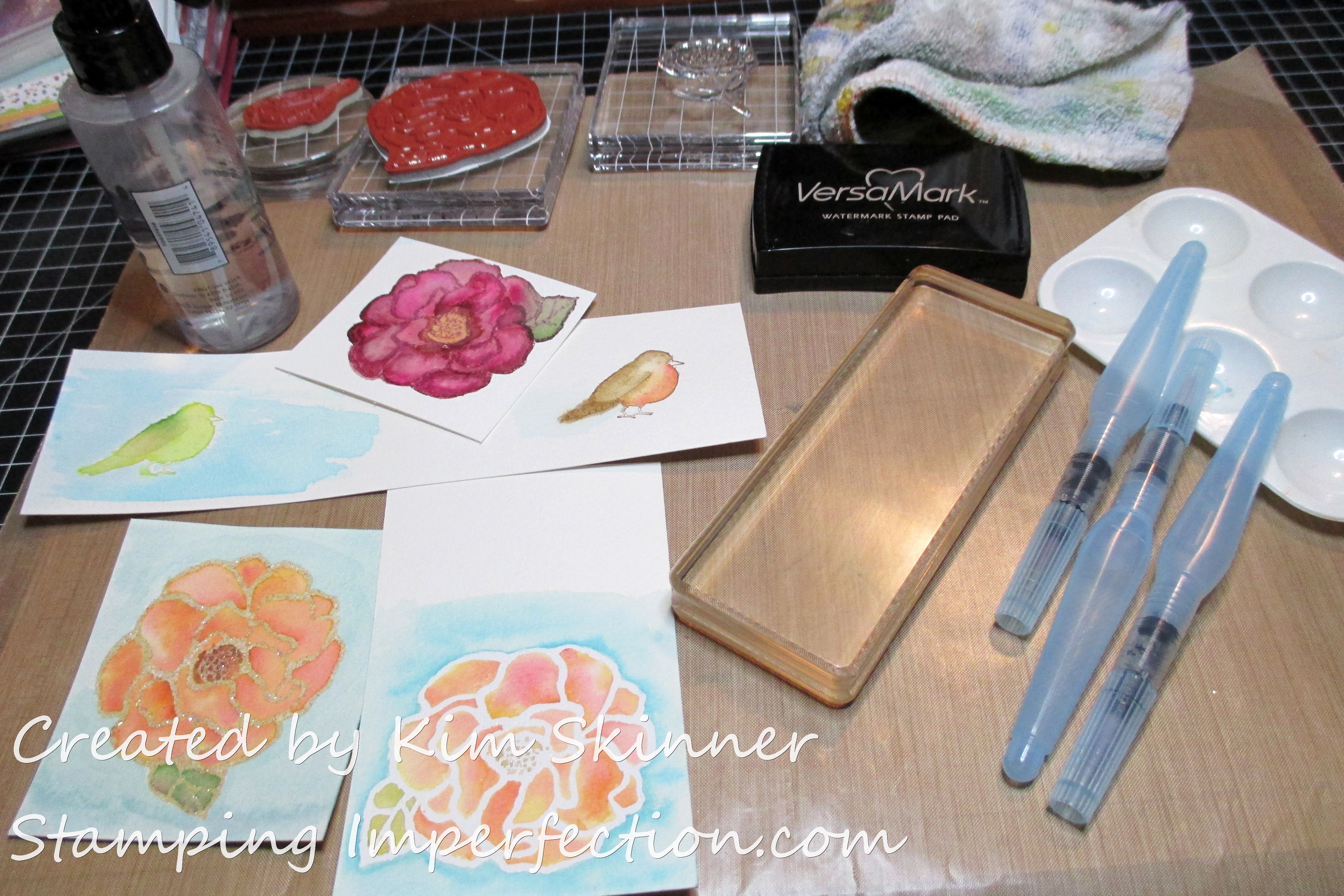 Stamping Imperfection watercolor_dripmix