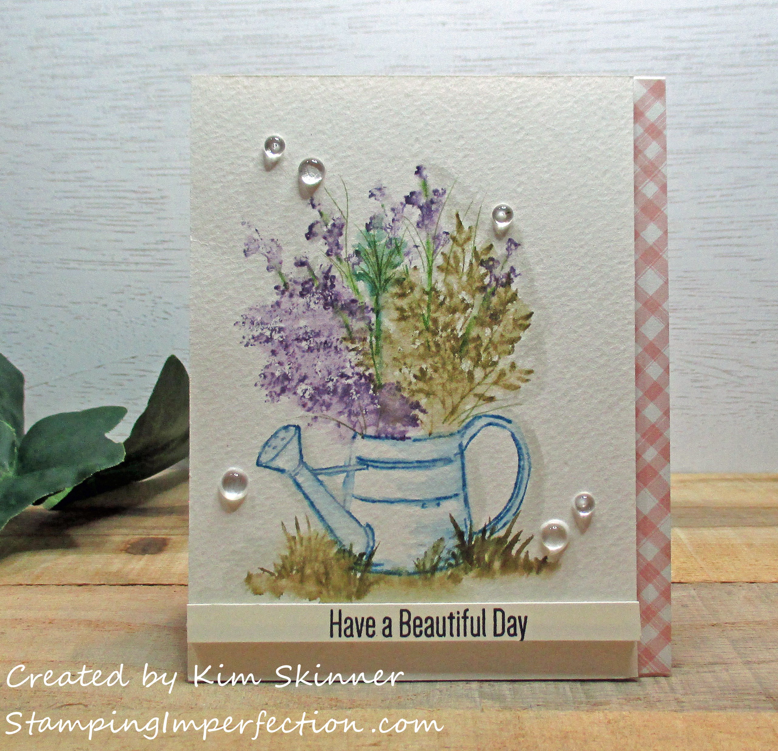 Stamping Imperfection Watercoloring with Art Impressions