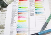 Free PDF to create a swatch sheet for Altenew Watercolor Brushes