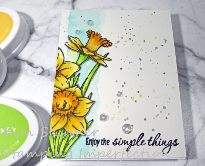 Single Layer Card With a Color Challenge – Stamping Imperfection