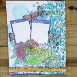 Scrapbook Layout With Mixed Media Background And Embellishments