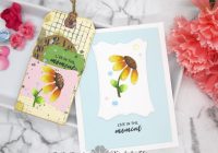 quick and easy die cut card and mixed media bookmark