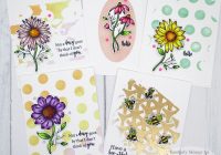 5 stenciling background techniques for a floral card set from scrappy tails crafts