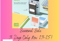 Stampin' Up! November Seasonal Sale