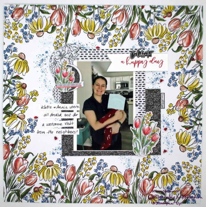 Stampin' Up! Mixed Media Florals Scrapbook Layouts