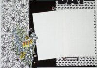 Stamping Imperfection Mixed Media Florals scrapbook layout