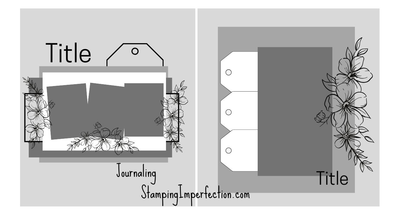 Stamping Imperfection Scrapbook Layout for March 2025