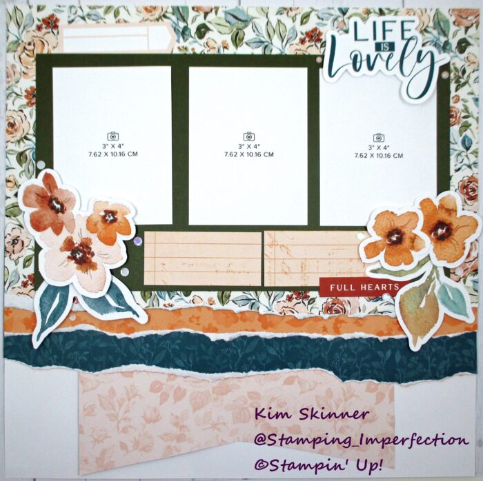 Lovely florals scrapbook workshop kit with Stampin up!