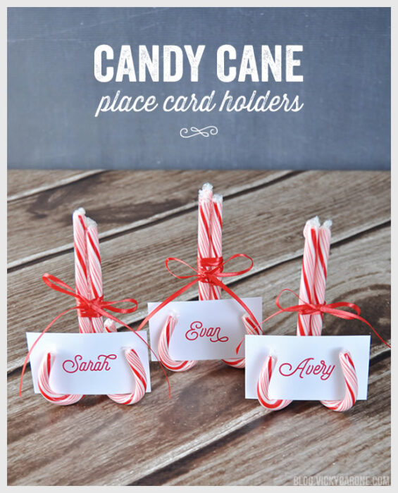 Candy Cane Place Card Holders